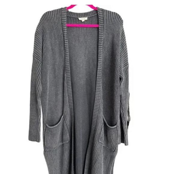 Oddi Very Oversized Long Knit Charcoal Cardigan Size M/L - Picture 1 of 6